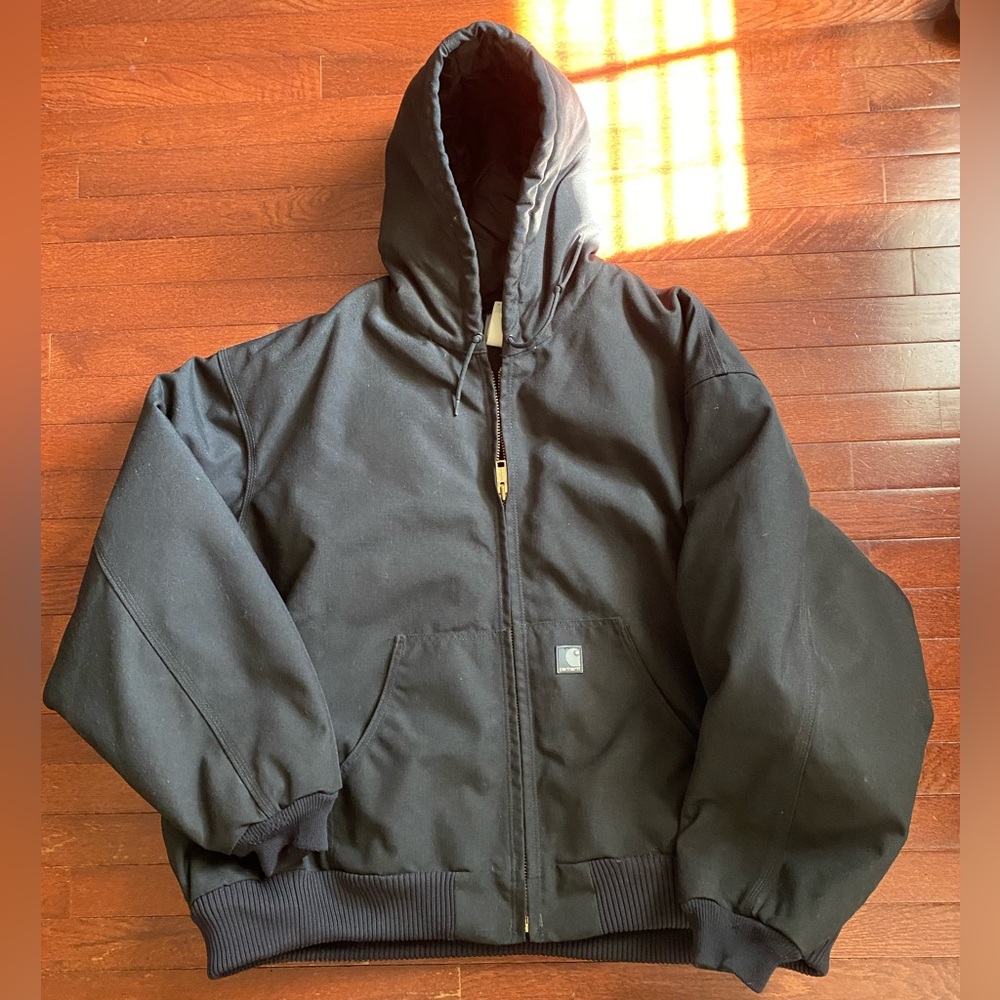 Mens Big and Tall Carhartt Hooded Loose Fit Firm Coat